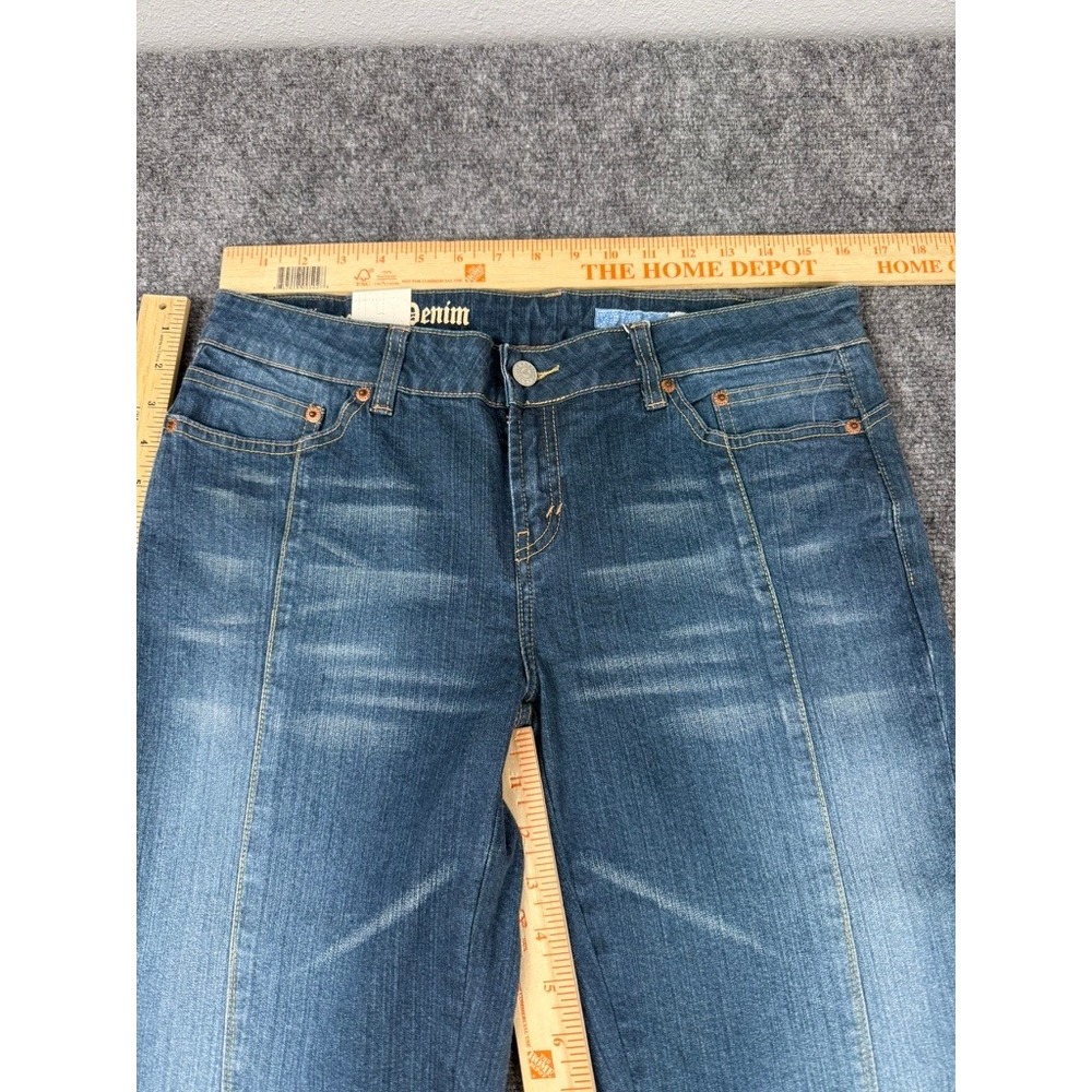 Azzure Love Life Denim Women Flare Jeans Panna Blue Seam Detail L3148 Size 30 - Picture 9 of 12